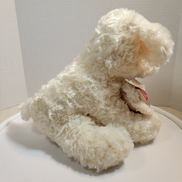 DanDee Plush Cream Puppy Dog 10" Love Heart Valentine's Stuffed Animal - Picture 4 of 16
